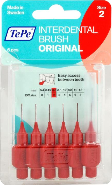 Produktbild TePe Interdental Brush 0.5mm rot (6 x, 0.50 mm)