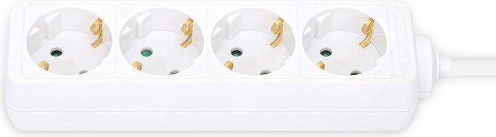 Actual product image Manhattan 4-fold socket strip, protective contact Four type F sockets, integrated 2 m power cable with type F (4 x, CEE 7/3, 2 m)