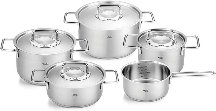 Produktbild Fissler Pure Collection Topfset (Bräter + Schmortopf, Kochtopf, Stielkasserolle, Edelstahl)