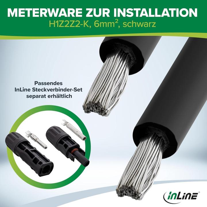 Image du produit InLine ® Solar Installationskabel Meterware H1Z2Z2-K 6mm² schwarz 50m