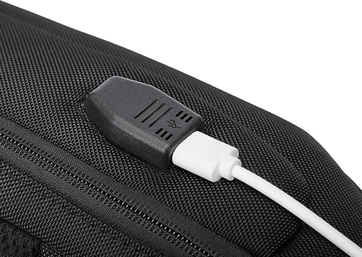 Actual product image Wozinsky Crossbody Backpack with USB Port - Black