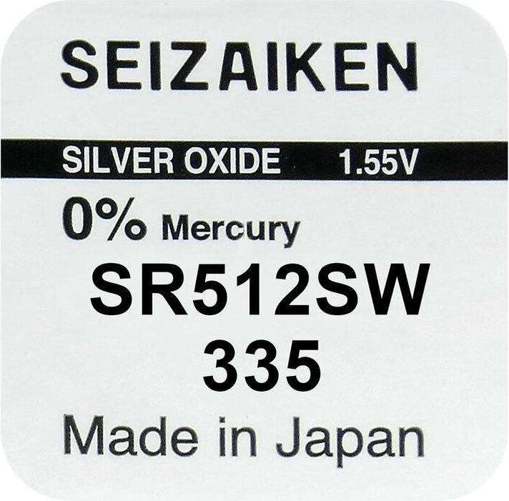 Nutritional values and ingredients Seiko 335 / SR512SW - 10 button cells (10 pcs., 5.50 mAh)