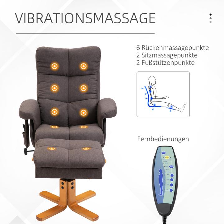 Actual product image Homcom Massage chair with footstool and storage space