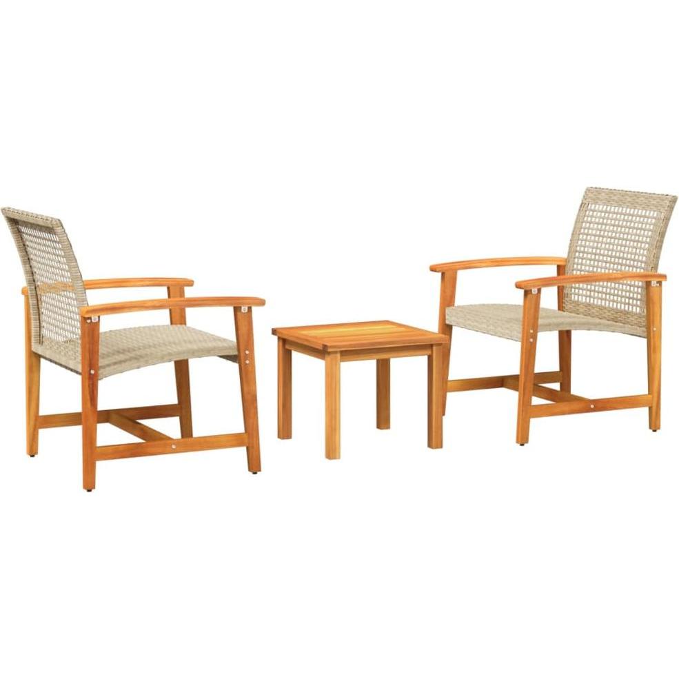 Thumbnail - VidaXL, Gartentisch + Balkontisch, 3-tlg. Bistro-Set und (43 cm)