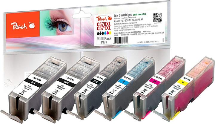 Produktbild Peach Pgi-570xl/Cli-571xl (M, PBK, Y, C, BK)