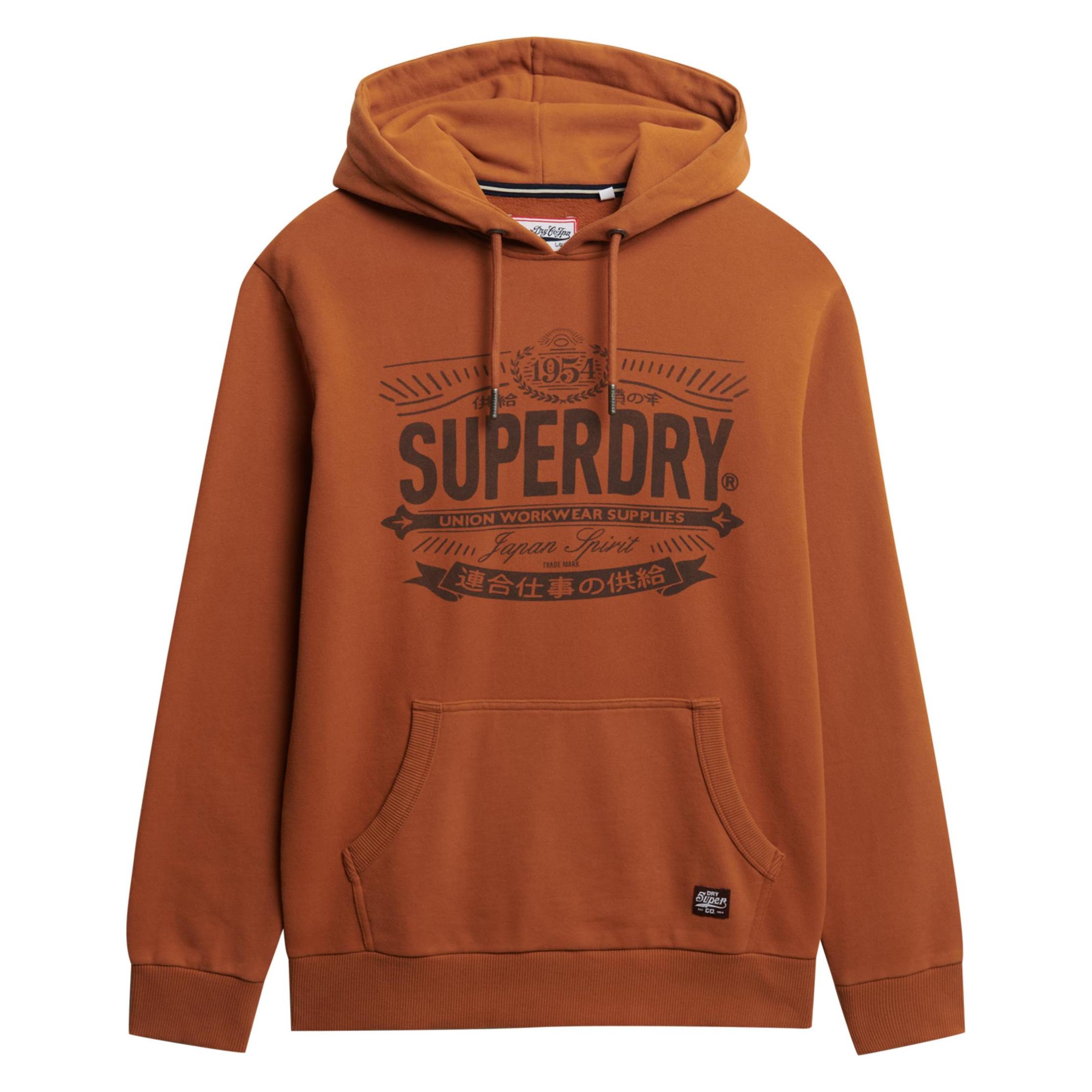 Superdry, Herren, Pullover, Lässiges Heritage Brand Hoodie, Braun, (Xl)