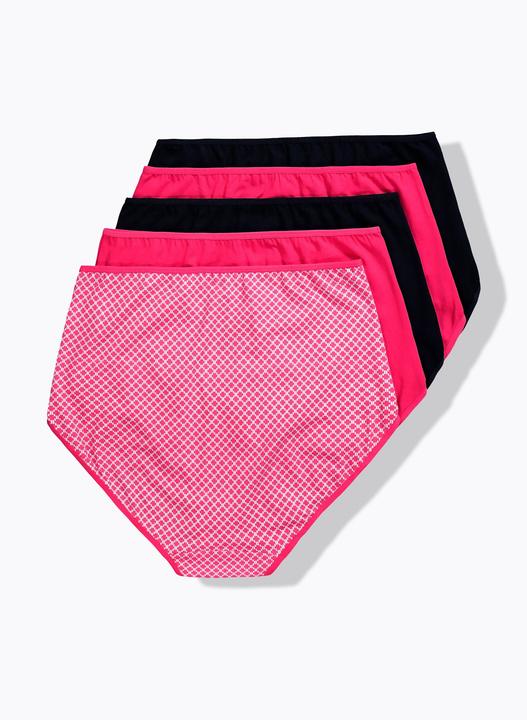Produktbild Ulla Popken Maxislips, 5er-Pack, Muster/einfarbig, High Waist (60, 5er Pack)