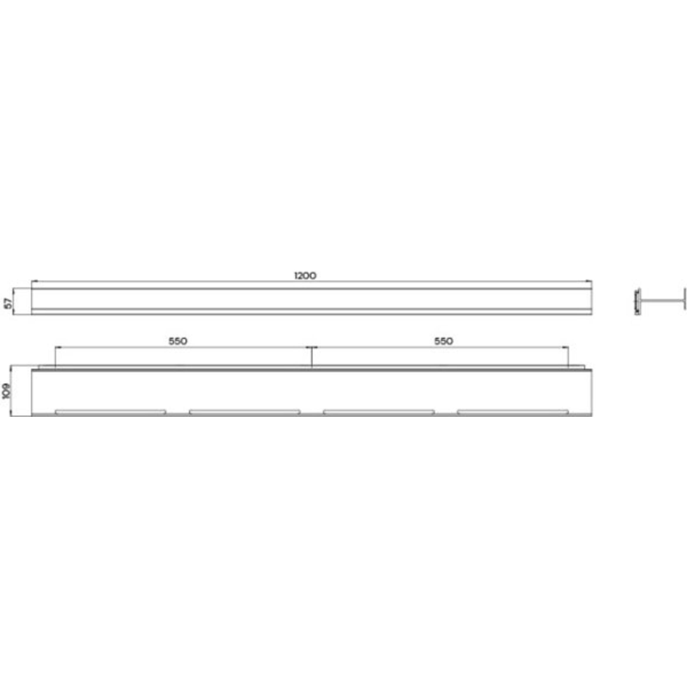 Thumbnail - Emco, Duschrinne, aura Duschreling, 1200 mm, vier Ablaufrinnen, schwarzmatt, 854513405 (1227 mm)