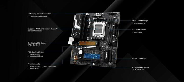 Image du produit AsRock B850M-X R2.0 (AM5, AMD B850, mATX)