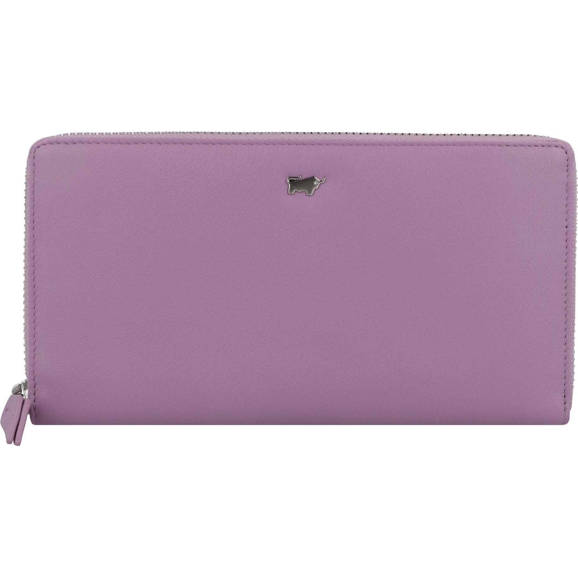 Braun Büffel, Damen, Portemonnaie, Joy Geldbörse RFID Schutz Leder 19 cm, Violett