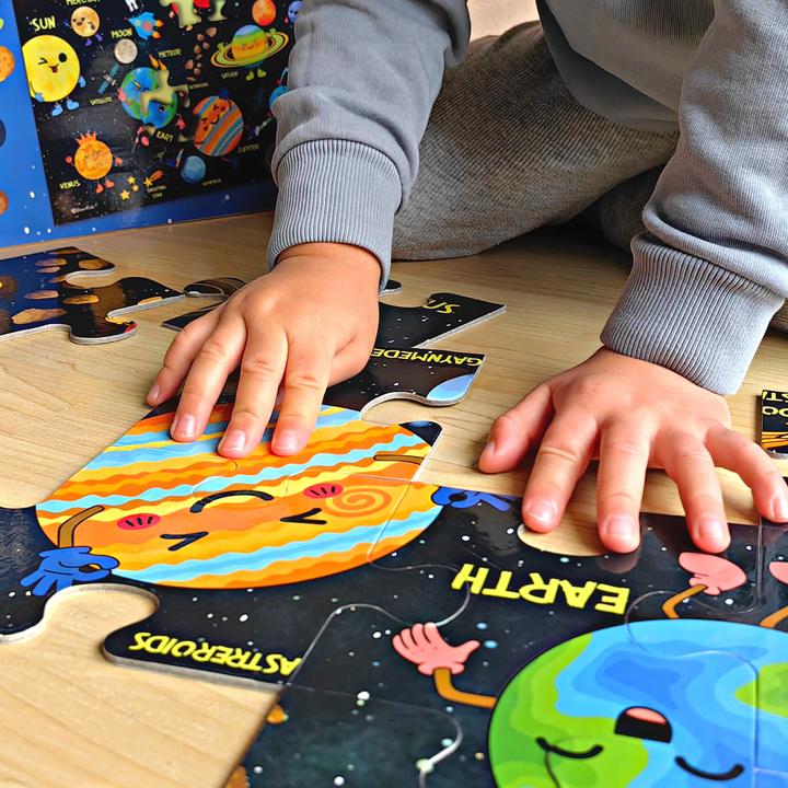 Image du produit DoerKids Système solaire puzzle de sol géant (24 pièces)
