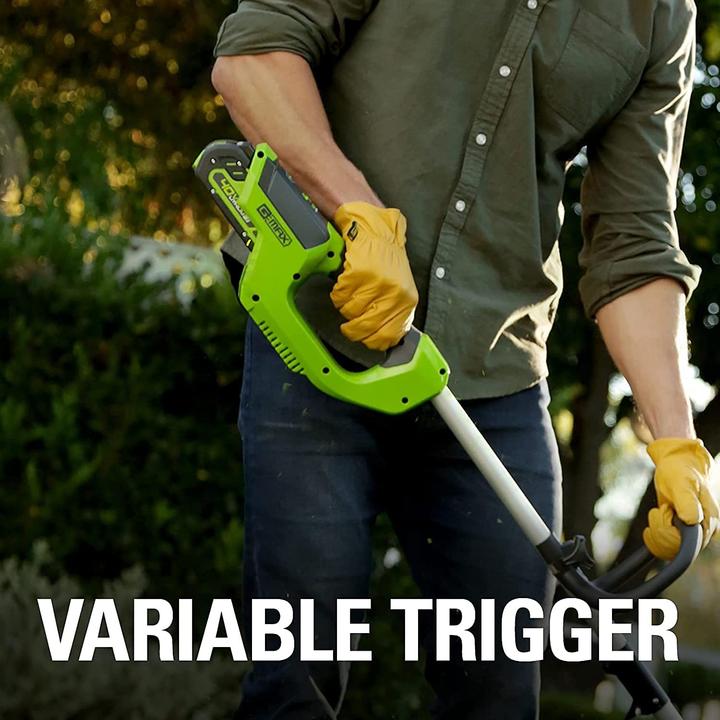 Immagine prodotto Greenworks Tosaerba da 40V con batteria da 2Ah e caricabatterie (G40LTK2). (Lama per taglio metalli)