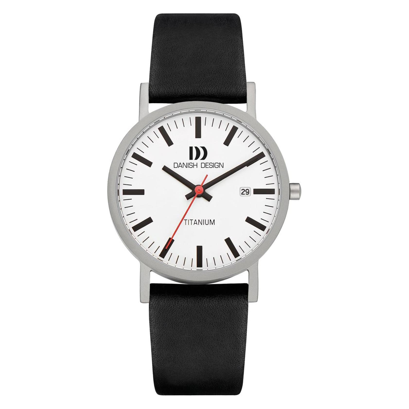 Danish, Horloge, Dänisches Design Rhein IQ24Q199, Zwart, Zilver, (Analoog Horloge, 35 mm)