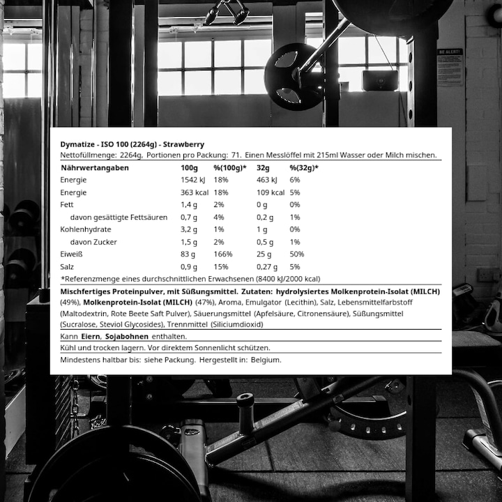 Actual product image Dymatize ISO 100 Hydrolyzed (Strawberry, 1 pcs., 2264 g)