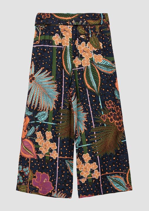 Actual product image S.Oliver Hose Gemusterte Hose aus satinierter Viskose im Loose Fit (92)