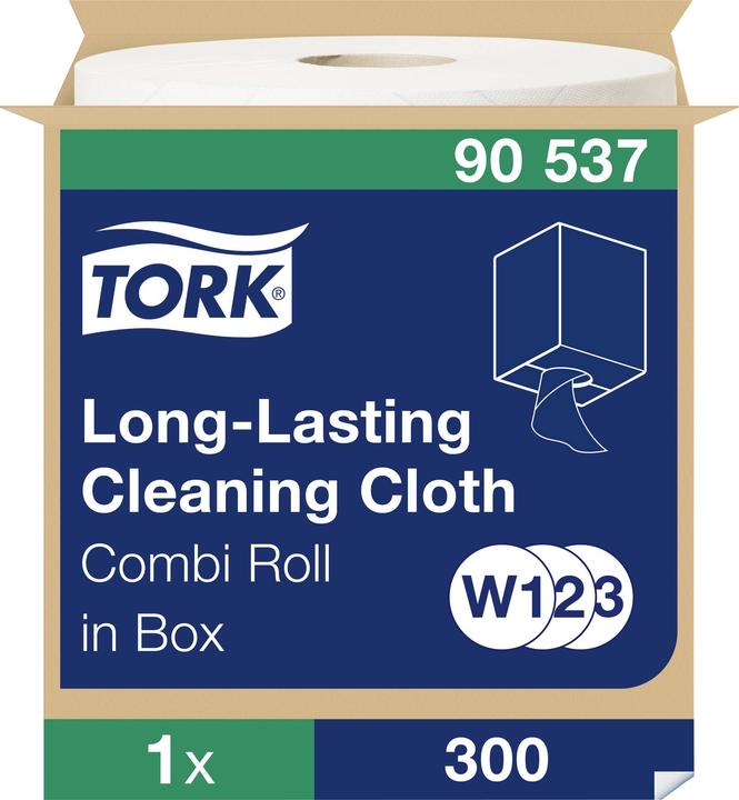 Image du produit Tork Chiffons de nettoyage longue durée Blanc W1/2/3 90537 (1 x)
