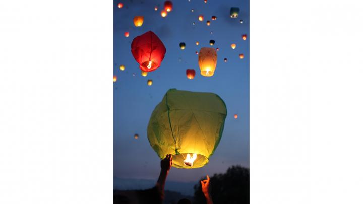 TOP Sky lanterns 10 pack color mix