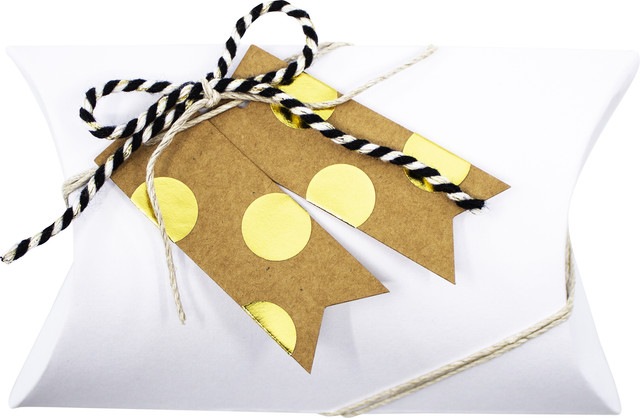 Produktbild Artoz Geschenkschachtel Pillow Box weiss gross 187x101mm, 6Stk (Geschenktüte, 6 x)