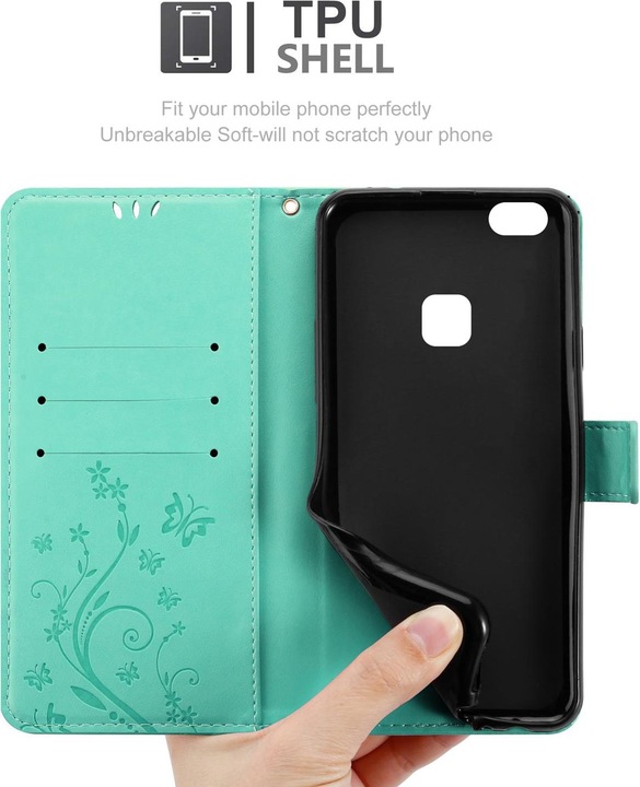Actual product image Cadorabo Flower Book Cover (Huawei P10 Lite)