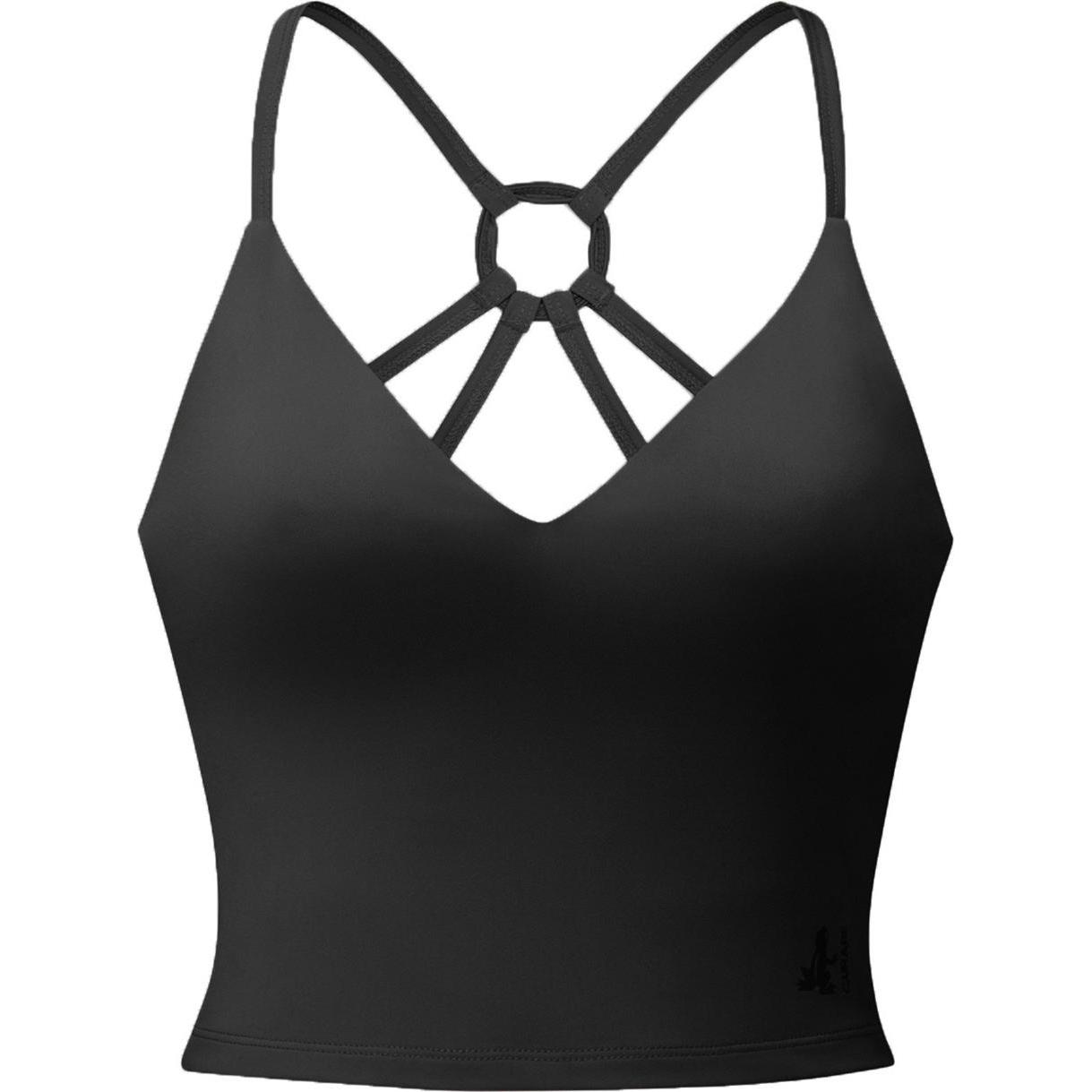 Thumbnail - Curare, Sport-BH, Yoga Spaghetti Top Basic (L), Schwarz, L
