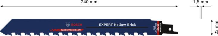 Immagine prodotto Bosch Professional Zubehör Lama per sega alternata Expert Hollow Brick S 1543 HM, 3 pezzi