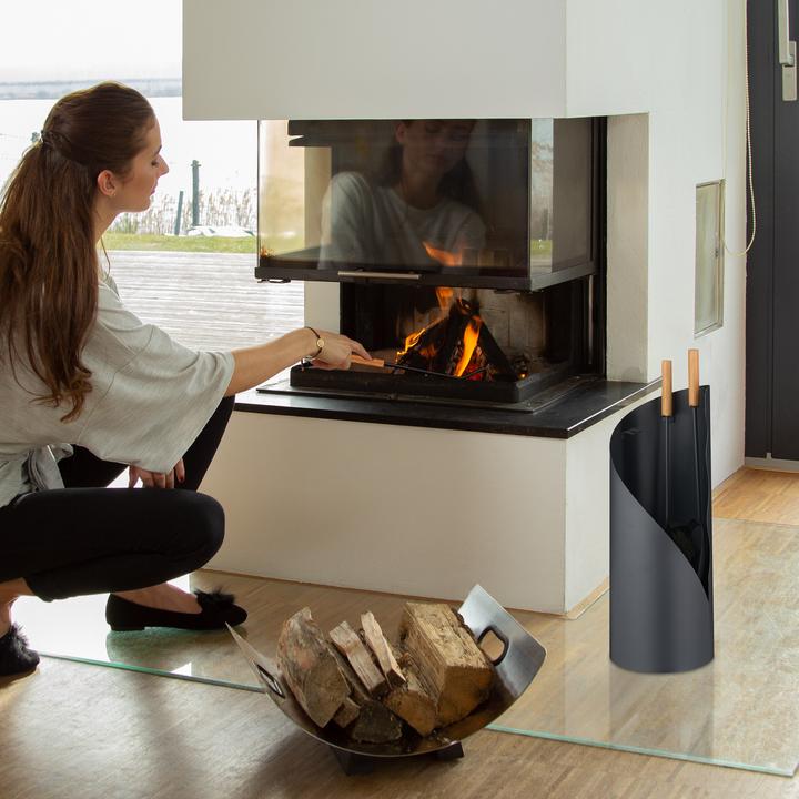 Image du produit Relaxdays set de 4 couverts de cheminée (57 x 20 cm)