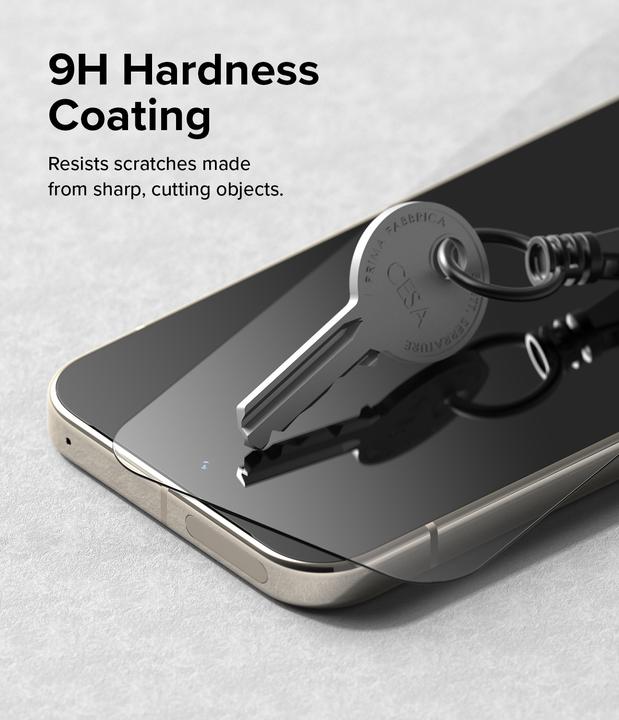 Actual product image Ringke Screen Protector for Pixel 9/9 Pro EASY SLIDE TEMPERED GLASS 2 pack, w installation Jig (2 Piece, Google Pixel 9)