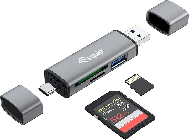 Produktbild equip USB 3.0 HUB Kartenleser (USB 3.0, USB-C)