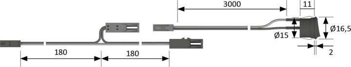 Actual product image Halemeier Mini-Einbauwippschalter 12VDC schwarz