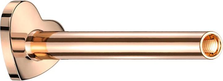 Actual product image Star Piercing Micro Labret Rod Heart rose gold with 0.8 mm internal thread (Titanium, without brass)