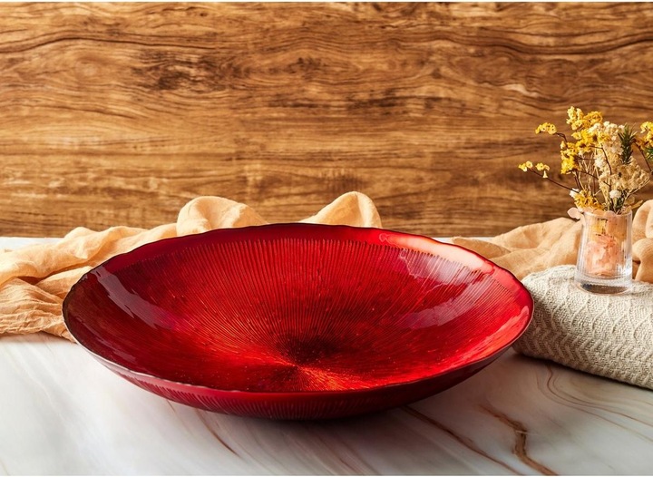 Produktbild The DRH Collection Rote Glasschale Crimson Comet