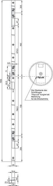 Produktbild MSL Flachschliessleiste BV-24421 VariFlex (Türgarnitur)