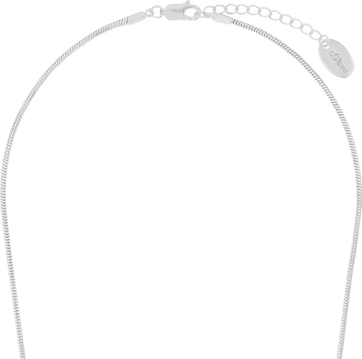 Produktbild S.Oliver Halsschmuck für Damen, 925 Sterling Silber, Schmuckstein synth., Silber Beads (Silber 925)