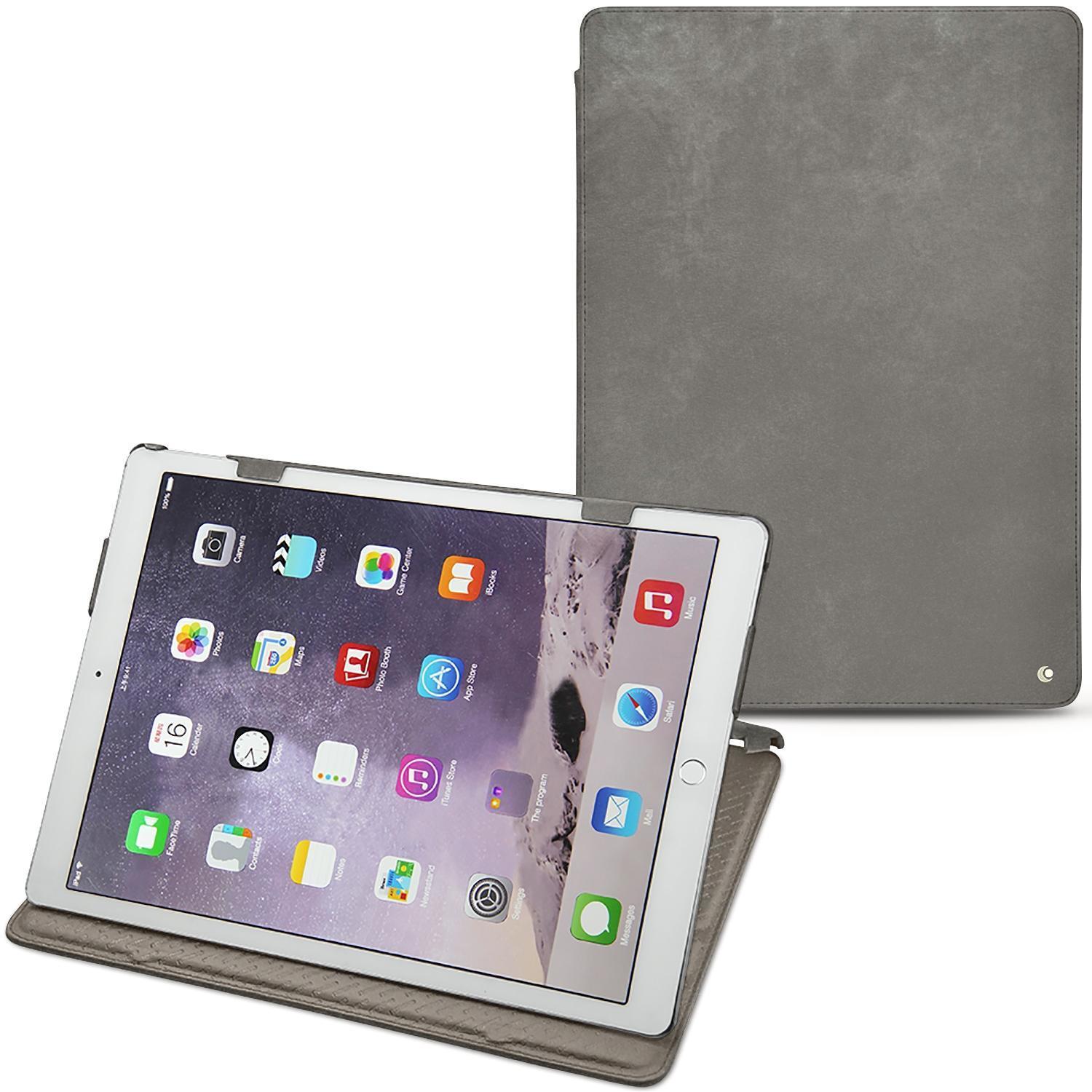 Noreve Lederschutzhülle horizontal (iPad Pro 12.9), Tablet Hülle, Grau