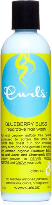 Curls Blueberry Bliss Reparative Hair Wash (Flüssiges Shampoo)