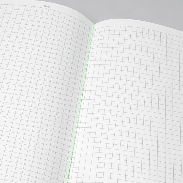 Actual product image Sigel 2 notebooks Linescape DIN A5 chequered, medium blue, neon green softcover 68 pages (A5, Checked, Soft cover)