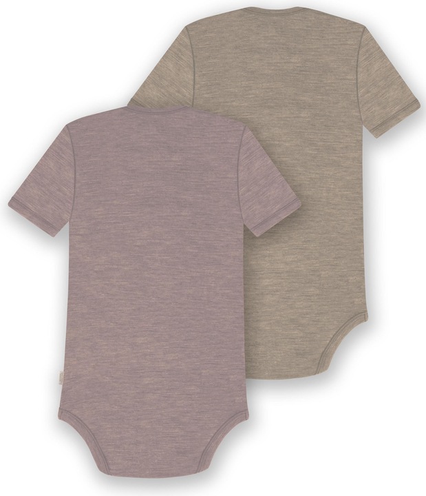 Produktbild Normani 2er Set Baby Merino Body Kurzarm „Tauranga" - 9297 (92)