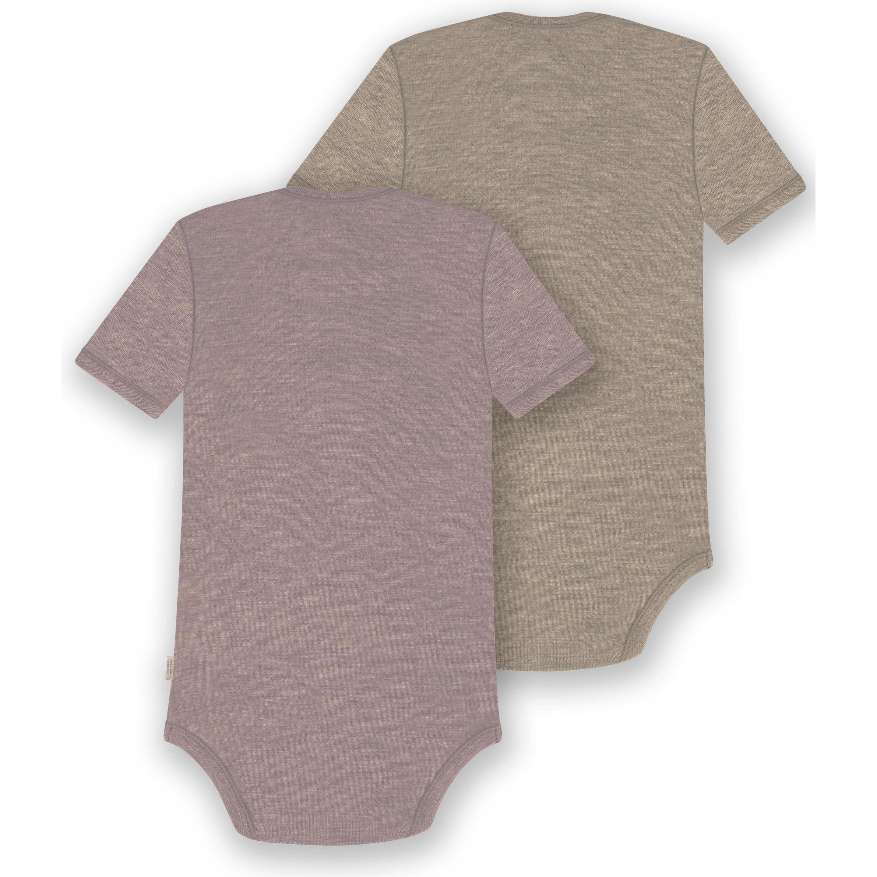 Thumbnail - Normani, Herren, Body, 2er Set Baby Merino Body Kurzarm „Tauranga" - 9297, Rosa, (92)