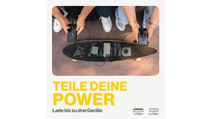 Produktbild Aqiila Powerbird B20B+ - Powerbank 20000 mAh, 65W - Moss (20000 mAh, 65 W, 74 Wh)