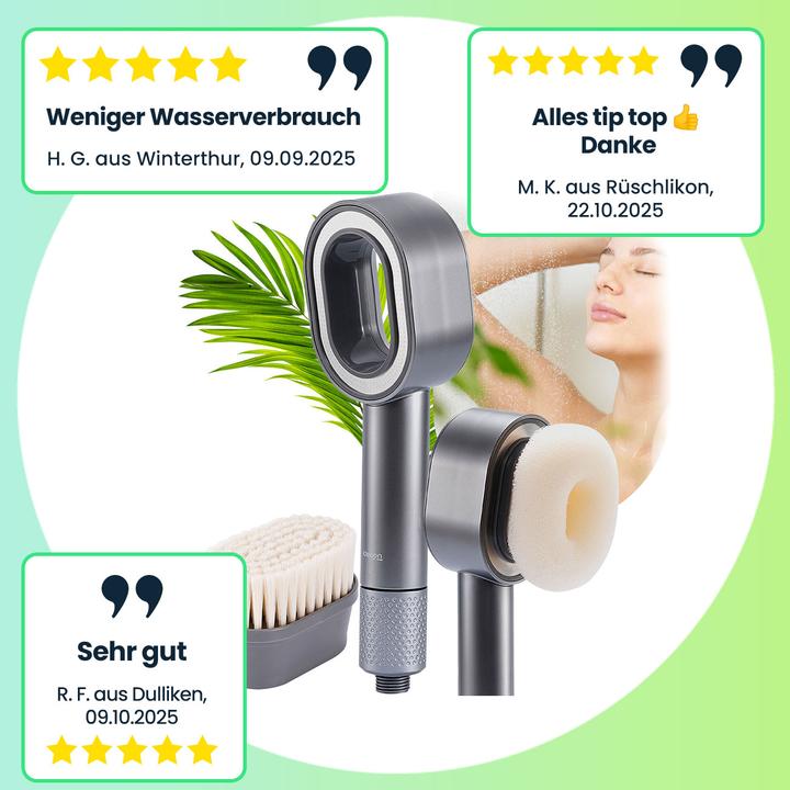 Produktbild Ideoon 3-in-1 WasserSpar Duschkopf (3 Strahlarten, 7 l/min)