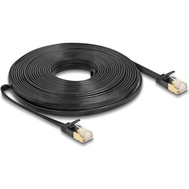 Delock RJ45 Netzwerkkabel Cat.6A Stecker zu Stecker mit robu (U/FTP, CAT7, 10 m), Netzwerkkabel