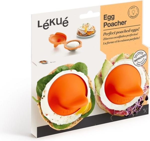 Produktbild Lékué Eier-Pochierer, 2er Set, 11x4.5x7 cm, orange