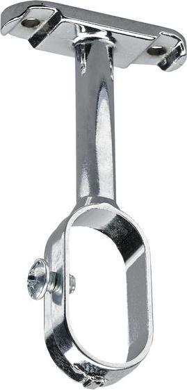 Actual product image Hettich Schrankrohr-Mittelträger, für Rohrprofil oval 15 x 30 mm, verchromt