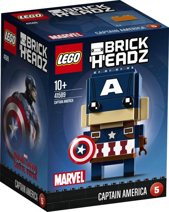 Actual product image LEGO Captain America (41589, LEGO Brickheadz)