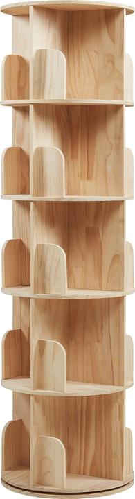 Produktbild En.Casa Drehbares Bücherregal Chasek 157x44 cm Kiefernholz Natur