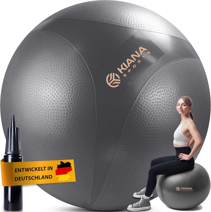 Kiana sports Gymnastik- und Sitzball mit Noppen, inkl. Pumpe