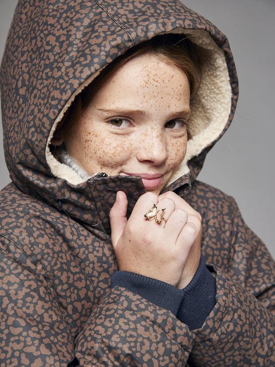 Immagine prodotto Jonen Lange Mädchen Winterjacke mit Leoprint (146, 152)
