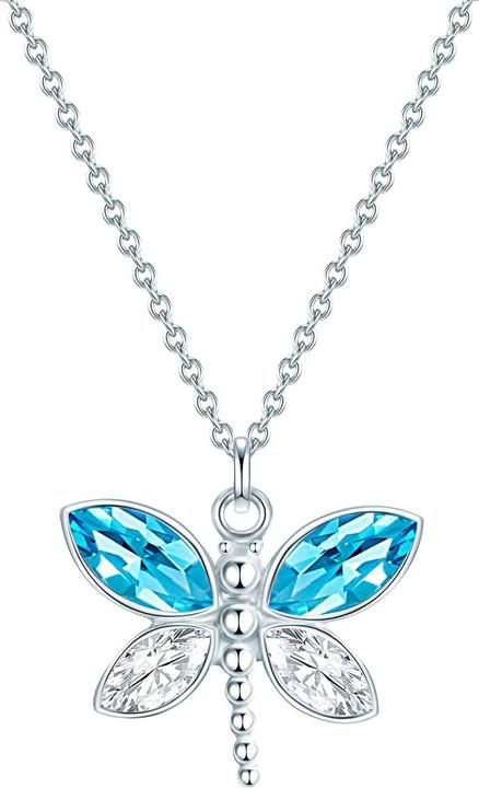 Immagine prodotto Eastside Farfalla da donna in acciaio inossidabile Preciosa argento 40,0 cm di catena base + 5,0 cm di (Acciaio inox 100%, 40 - 45 cm)