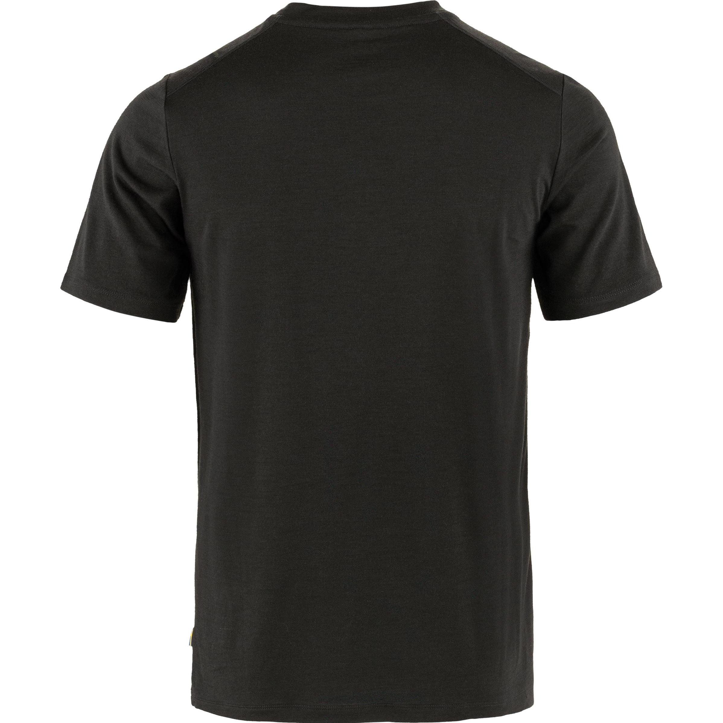Fjällräven, Herren, Funktionsshirt, Abisko Wool S/S (XL), Schwarz, XL
