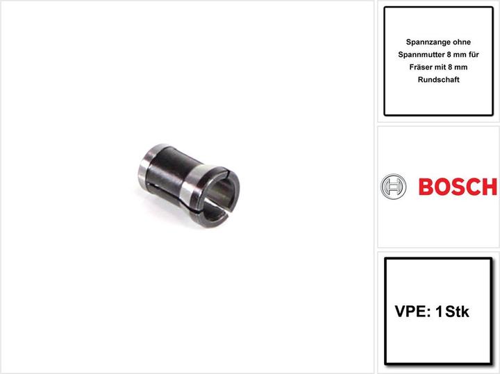 Produktbild Bosch Professional Zubehör Spannzange ohne Spannmutter, 8 mm, für Bosch-Oberfräse